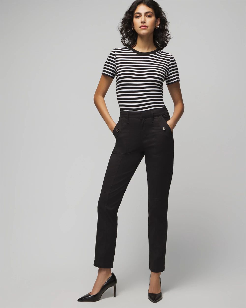 Black skinny ankle dress pants sale